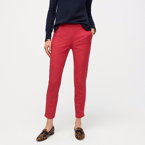 Women's Red Slim Fit Pants - Picture 1 of 5